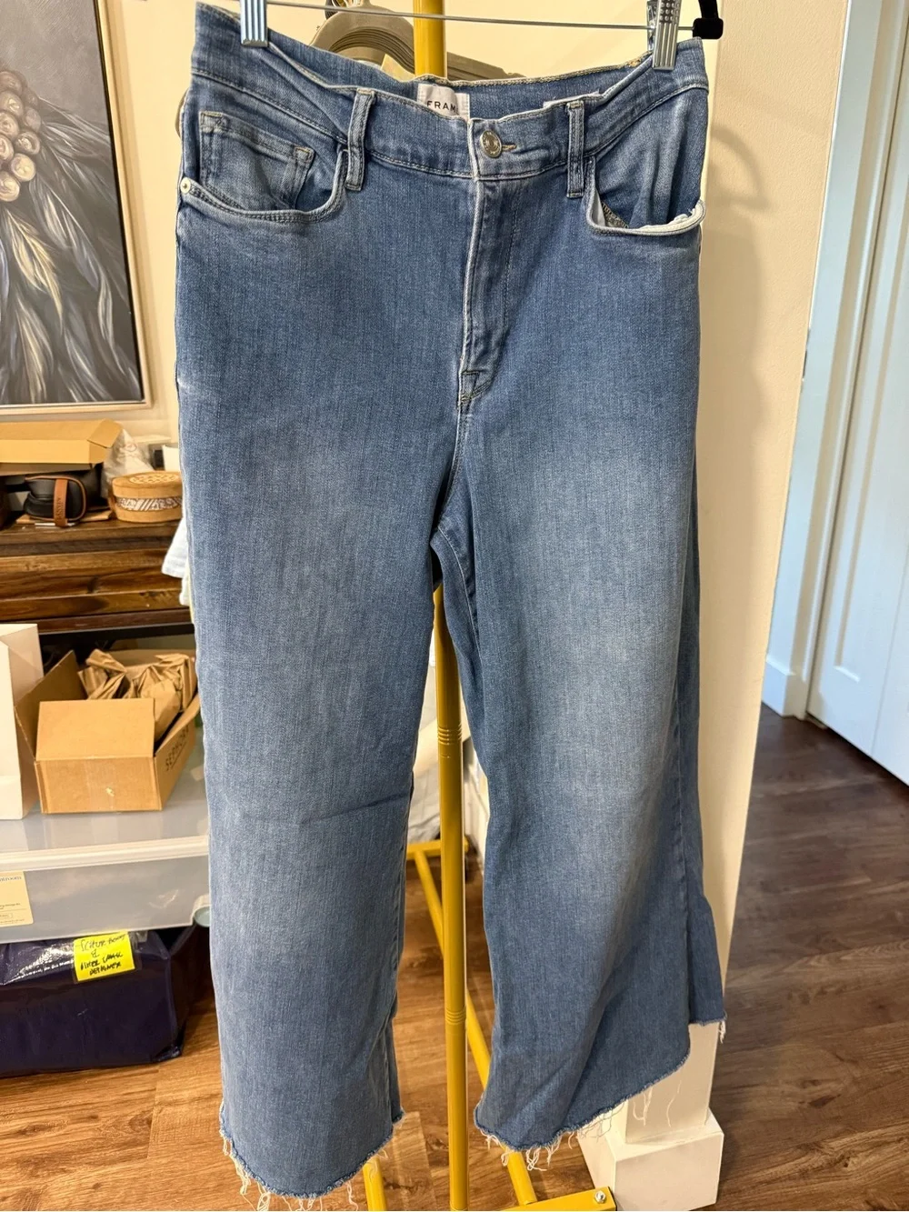 FRAME Le Palazzo Crop Wide Leg Jeans Size 32